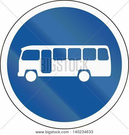 Road Sign Used In The African Country Of Botswana - Midi-buses Only