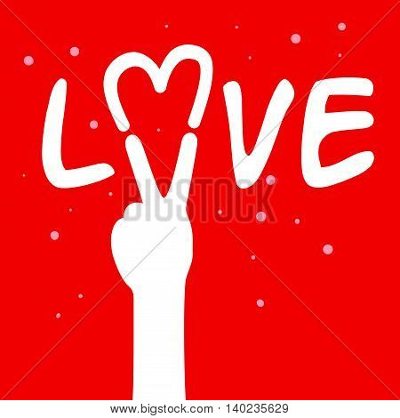 Vector stock of hand forming love and peace sign