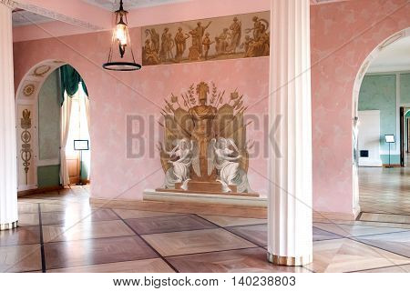 St. Petersburg, Russia-aprel 24 2016: Big Hall Lyceum In Pushkin.