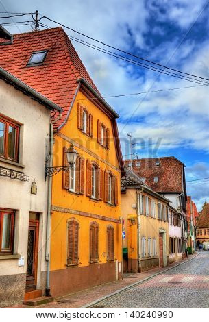 Traditional Alsatian houses in Molsheim - Bas-Rhin, France