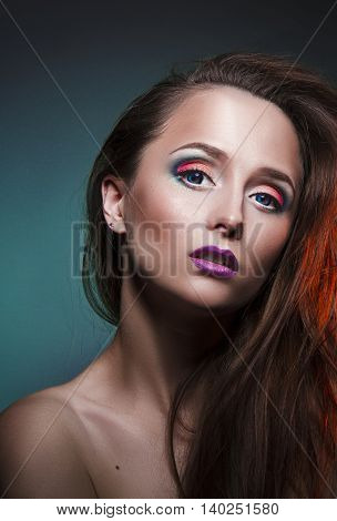 lovely makeup on face nice beautiful girl