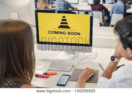 Under Construction Technical Problems Progress Concept