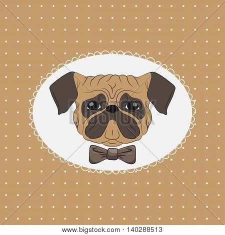 Vector Illustration Drawn By Pug