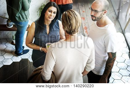 Colleagues Buffet Party Brunch Dinning Concept