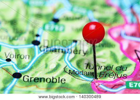 Modane pinned on a map of France