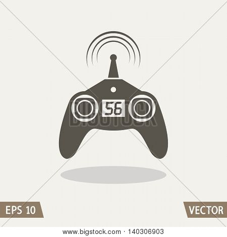 Remote control radio car drone fly and toy icon isolated on light background. Vector illustration for web logo and packing design.