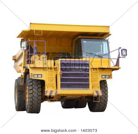Górnictwo Truck na białym tle