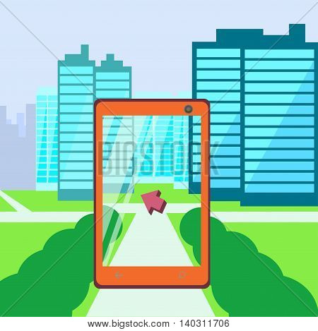 Search using your phone way augmented reality city in phone