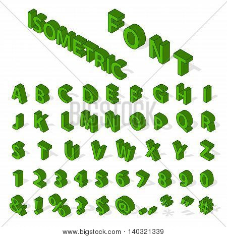 Isometric alphabet typography text and isometric alphabet perspective letter art. Isometric alphabet latin number retro 3d typeface. Isometric alphabet font 3D letters for web mobile device vector.
