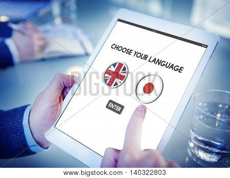 English Japanese Language Communication Concept