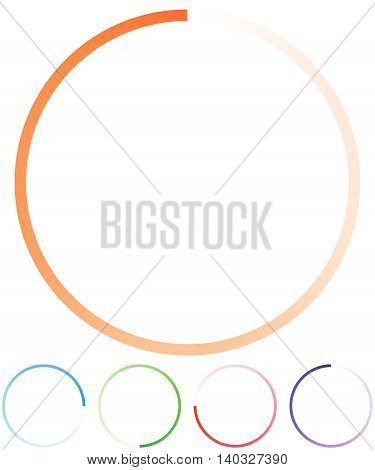 Circular Preloaders, Step, Progress Indicators Set At 4 Stages
