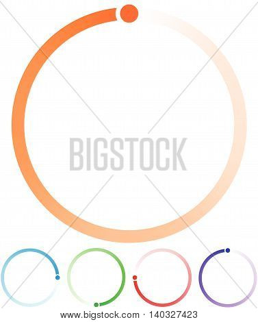 Circular Preloaders, Step, Progress Indicators Set At 4 Stages