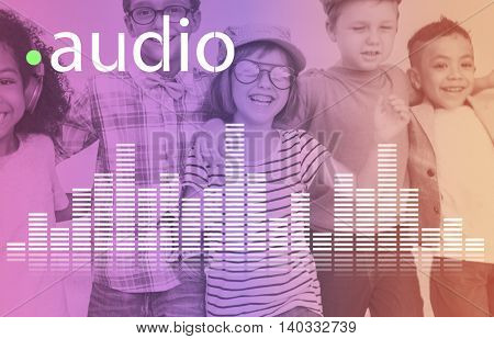 Audio Digital Equalizer Music Tunes Sound Wave Graphic Concept