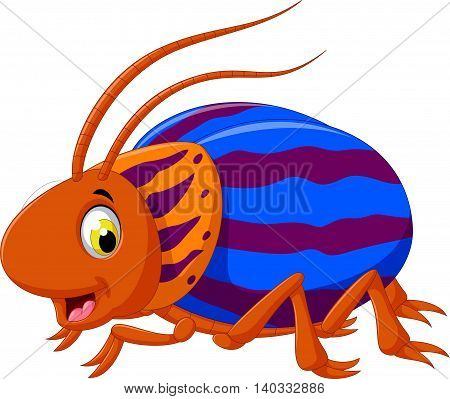 cute saperda beetle cartoon posing for you design