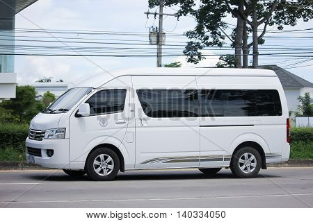 CHIANGMAI THAILAND -JULY 26 2016: Foton View cs2 van of Ministry of Public Health. On road no.1001 8 km from Chiangmai Business Area.