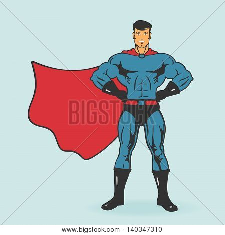 Super Hero Stand Vector Illustration eps 8 file format