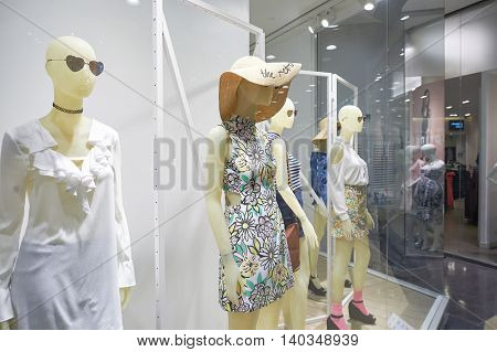 PATTAYA, THAILAND - FEBRUARY 22, 2016: inside of Central Festival Pattaya. Central Festival Pattaya Beach is a shopping mall in Pattaya, Thailand.