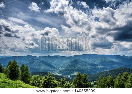 Hdr Views During Uphill Makovytsya Ukraine
