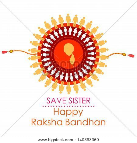 easy to edit vector illustration of Raksha bandhan background for Indian festival celebration