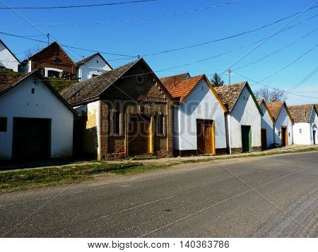 Winery houses in Villany, Southern part of Hungary