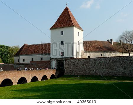 The Castle of Sarvar at a winter day
