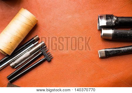 Top Flat Lay View Of Craftsman Ship Tool Work Space