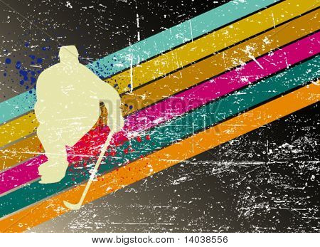 复古曲棍球海报