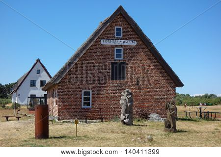 HIDDENSEE GERMANY - JUNE 11 2016: The Fischereimuseum fishing museum on Hiddensee Island Germany