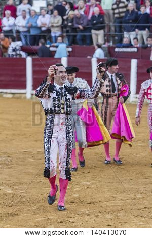 Ubeda SPAIN - October 4 2010: The spanish bullfighter Manuel Jesus 