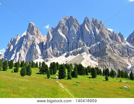 Mountain peaks in Alps on summer, Italy