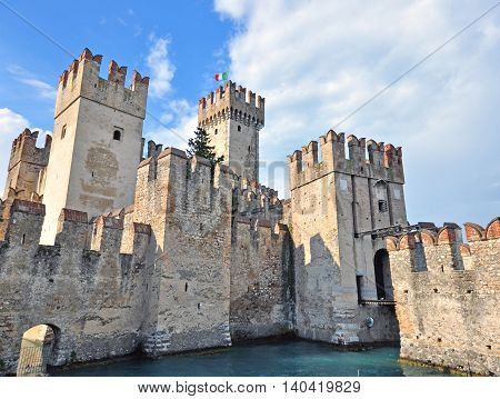 Sirmione castle in Trentino Alto Adidge, Italy