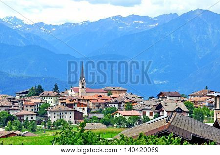 Beautiful village in Trentino Alto Adidge, Italy