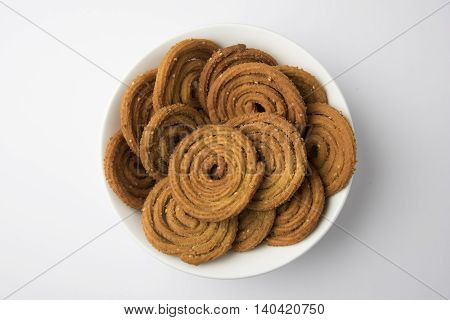 traditional indian snack chakli, chakali or murukku