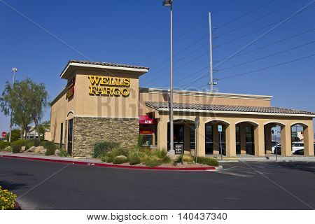 Las Vegas - Circa July 2016: Wells Fargo Retail Bank Branch. Wells Fargo is a Provider of Financial Services V