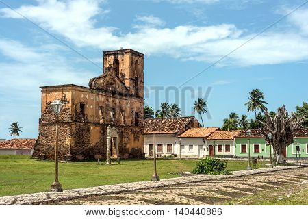 Matriz Church Ruins In The Historic City Of Alcantara Near Sao Luis, Maranhao State, Brazil