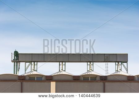Agricultural Silo - Building Exterior Storage and drying of grains wheat corn soy sunflower and grano.