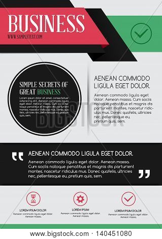 Business poster. Vector business flyer for your business