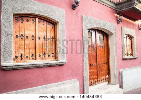 old door and wondows from a facade