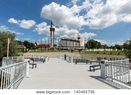 CRACOW; POLAND - JULY 22; 2016: The Divine Mercy Sanctuary in Lagiewniki; Cracow; Poland