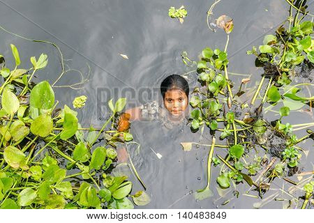 Children Taking Bath