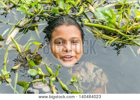 Children Taking Bath