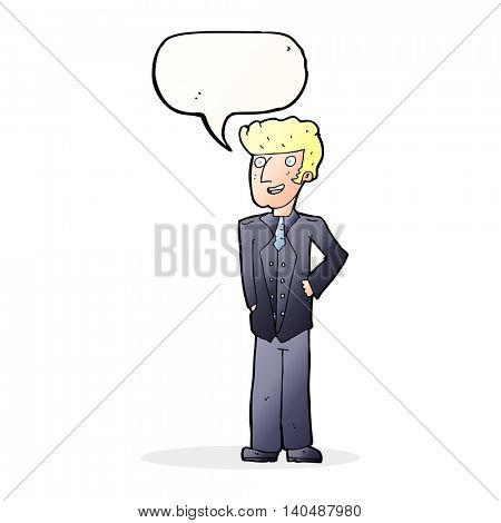 cartoon upperclass man with speech bubble