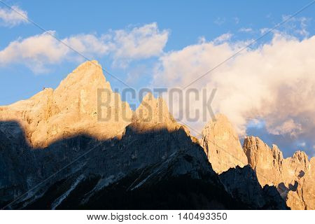 High Mountain At Twilight