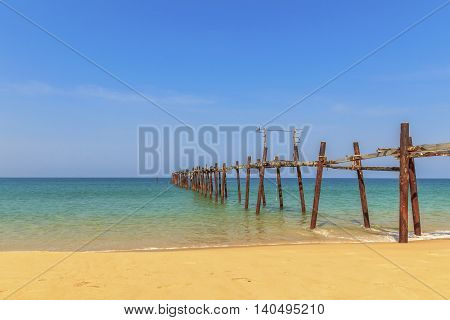Pilai Bridge, The Old Bridge At Phangnga, Thailand