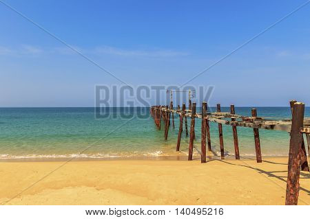 Pilai bridge, the old bridge at Phangnga, Thailand