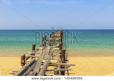 Pilai bridge, the old bridge at Phangnga, Thailand