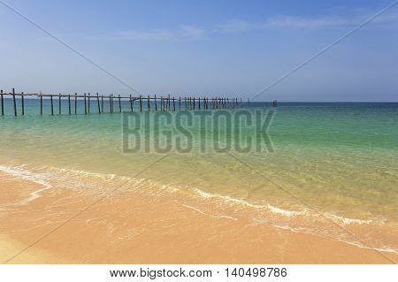 Pilai bridge, the old bridge at Phangnga, Thailand