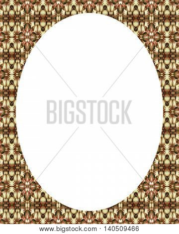 Circle White Frame Background With Decorated Borders
