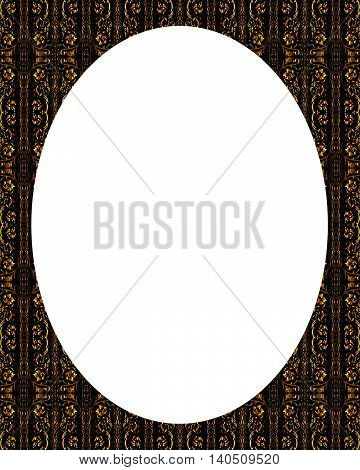 Circle White Frame Background With Decorated Borders