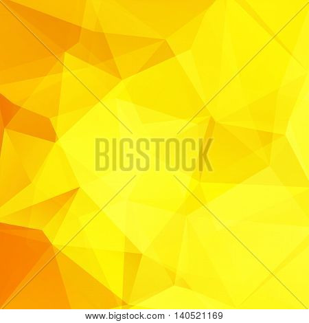 Abstract Polygonal Vector Background. Yellow Geometric Vector Illustration. Creative Design Template